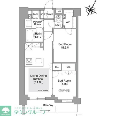 コンフォリア・リヴ文京護国寺の物件間取画像